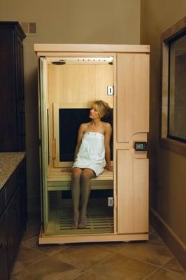 full spectrum (near, mid and far) infrared sauna with programs that address weight loss, detox, skin health, heart health & more