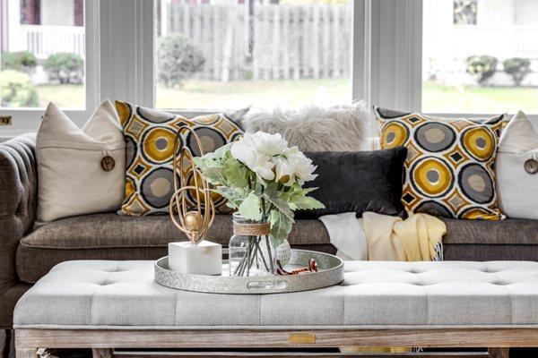 Home Staged Living Room Vignette