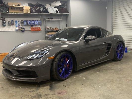 Custom Porsche with brand new led lights threw out & custom speakers box