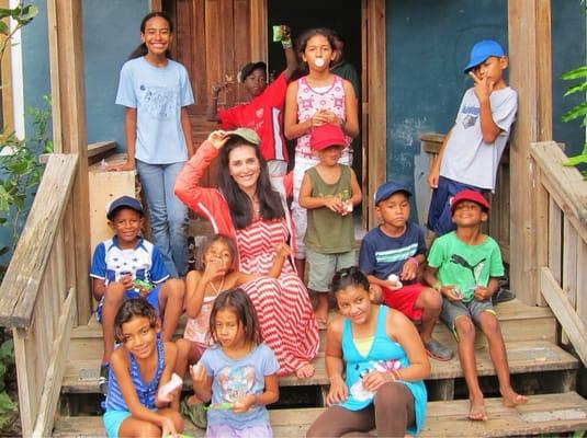 I am speaking Spanish in an orphanage in Honduras!!! Love these kids! Thank you for the wonderful classes!!!!