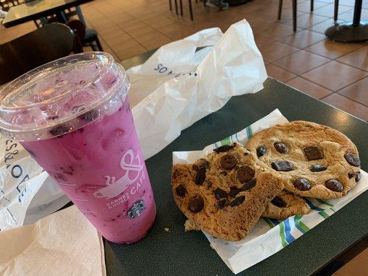 Dragon Drink and very soft cookie