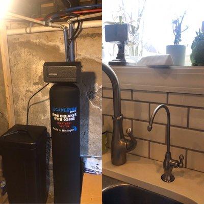 System in my basement and extra fountain at my sink for drinking water.