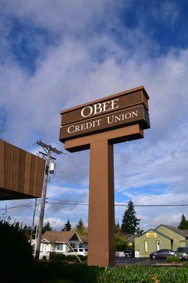 O Bee Credit Union Sign