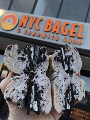 Oreo Cheese? Only at NYC Bagel and Sandwich Shop!!