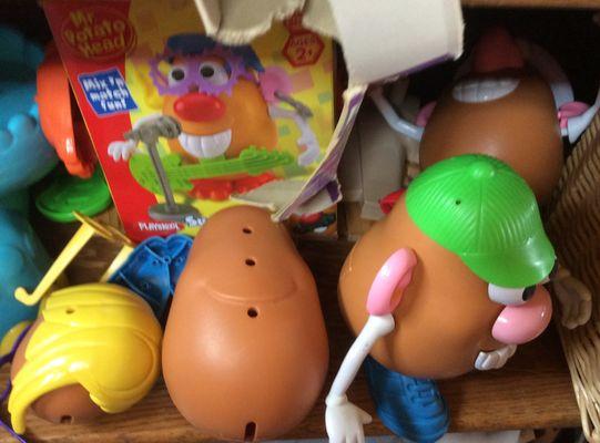 Huge lot of potato heads, lots of pieces, 3 big and small one $20