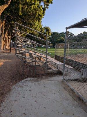 Bleachers by the softball field