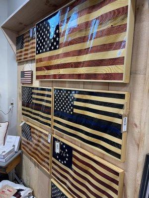 Locally crafted wavy flags