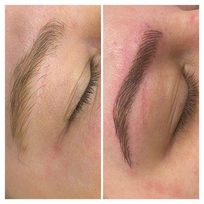 A defined arch with microblading technique