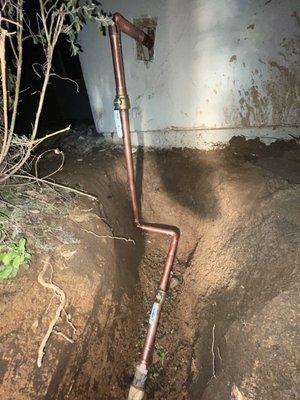 water line repair by: Austin Castro