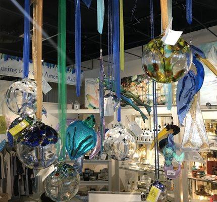 Hand blown glass ornaments