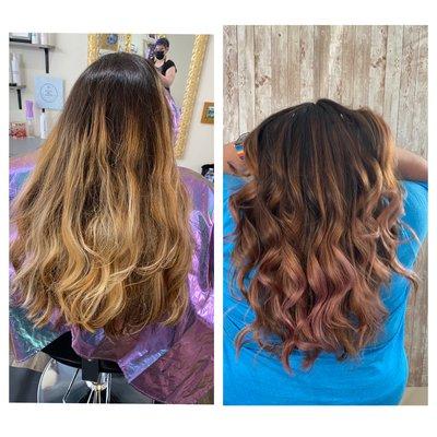 Hair by Mel!  To book her click here https://linktr.ee/melissaalgood