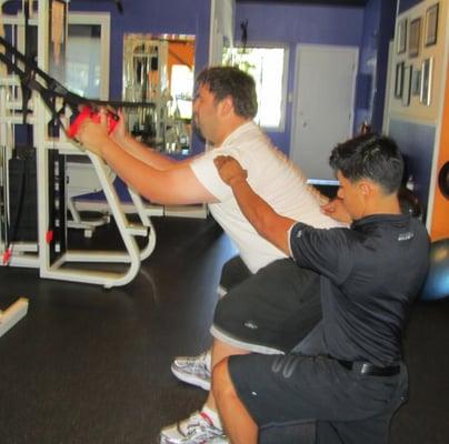 Using TRX straps with proper form. The way to go!