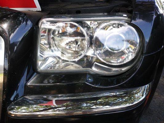 After pic of restored & sealed headlight..