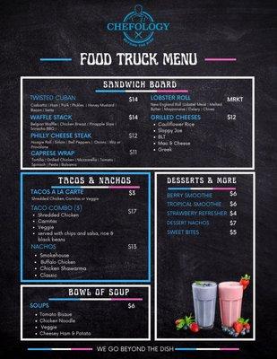 Food Truck Menu for work parties, Graduations