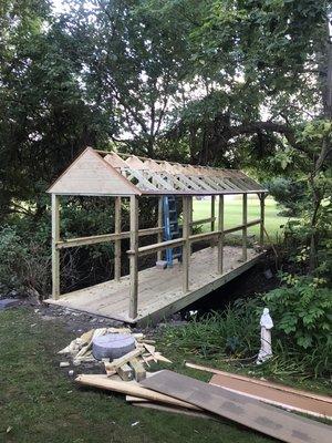 Getting the roof put together