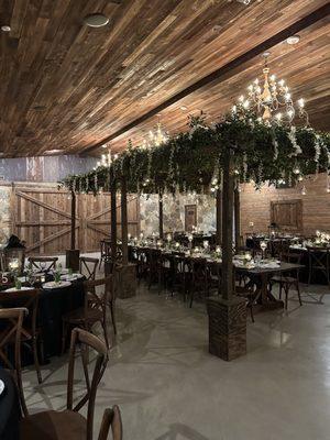 Head table  with two floral pergolas added