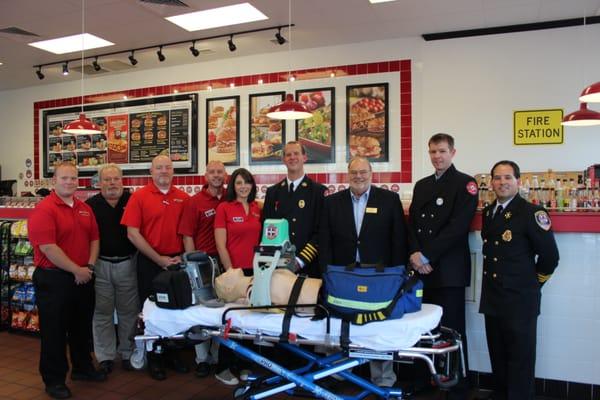 October 2015, Firehouse Subs Public Safety Foundation donates over $39,000 in life saving equipment to Kettering & Fairborn Fire Departments