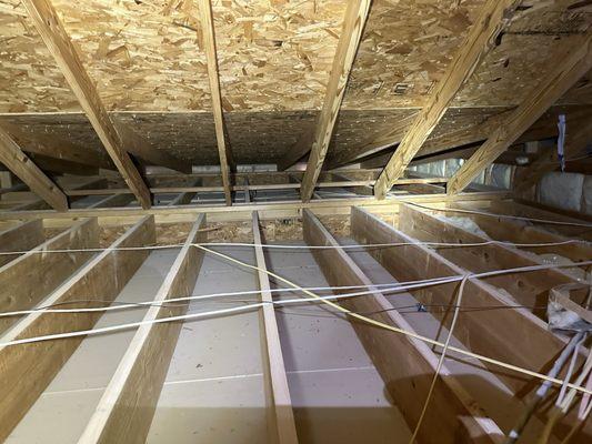 Garage attic before