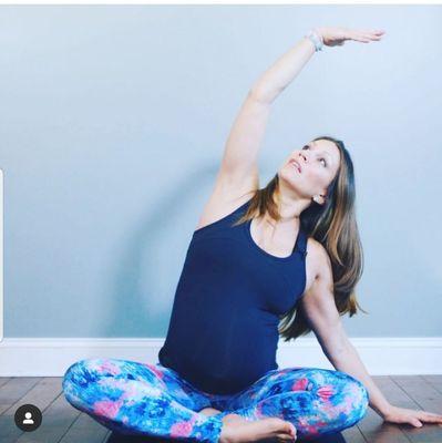 Prenatal yoga with Kristin Louis is essential for health and wellness during pregnancy. She also hosts birthing education classes.