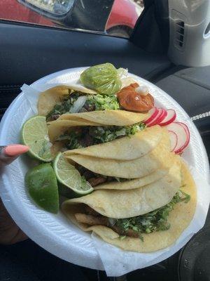 Tacos de lingua and Al Pastor