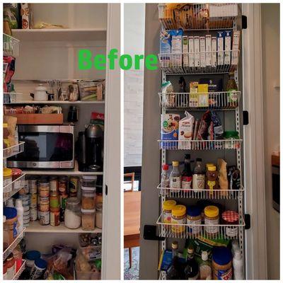 This pantry just needed a new set of eyes on it to get it to function well for a very busy couple.