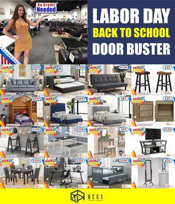 Labor Day Door Busters! Mega Furniture Galleries!