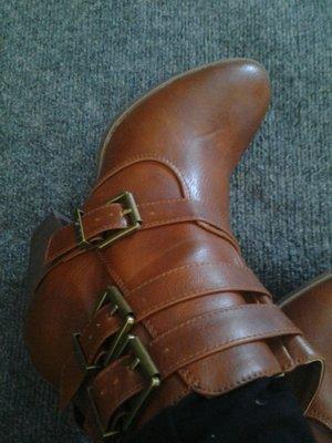 The brown booties i got for $12