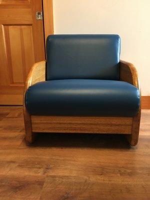 Lounge Chair in Naugahyde Vinyl