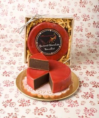 One of our signature products, -wax covered chocolate paté.