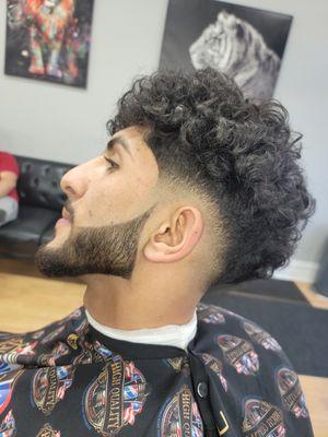 Low dropfade with beard