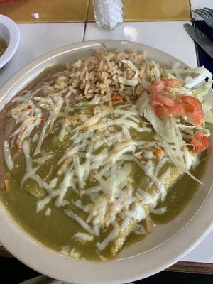 Green enchiladas.