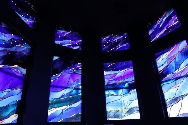 Festival Center Chapel window by Gregory Cary and Bentley Roton of Glenford, NY