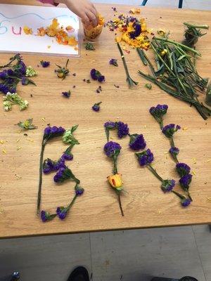 Forming letters with nature