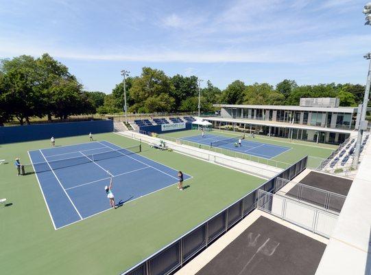 The Cary Leeds Center has two beautiful stadium courts.