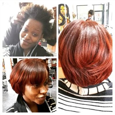 Haircolor, Haircut and Silk Blowout