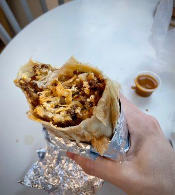 Chorizo Breakfast Burrito ($11)