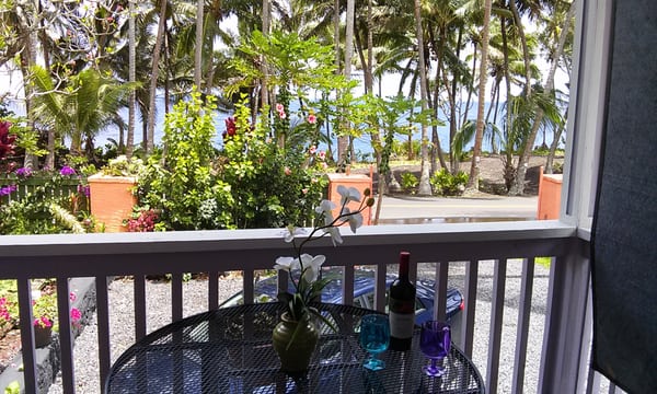 Ocean view from The Dolphin Cottage @ Kehena Beach, Hawaii