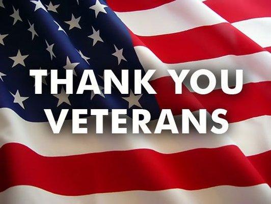 To say thank you for your service, 50% off oil changes on Veteran's Day. Please have Military ID.