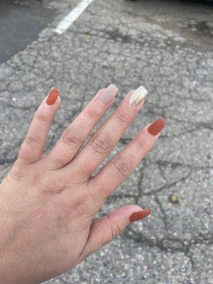 Fall nail color scheme the orange is color 144