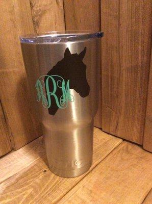 Our horse head monogram