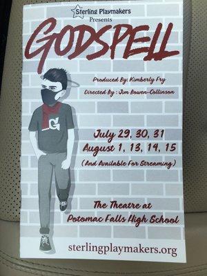 8-14-21 Program for Godspell