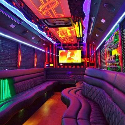 Our 26 passenger limo coach with a lav is ready for your event! Make it special!