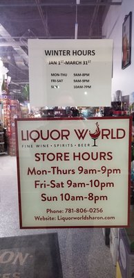 "winter hours"