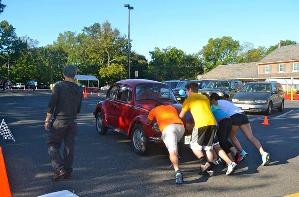 VW Push at a charity boot camp...we raised over $2,200 for pediatric cancer research:) 9/15/12