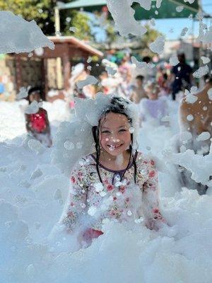 Kelly the Clown visited us with her foam Party!