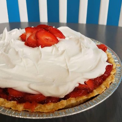 Homemade strawberry pie.