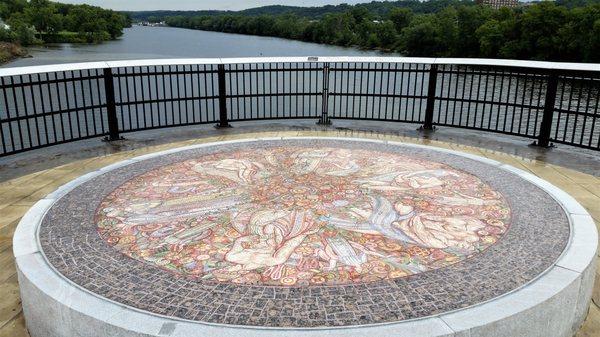 Wheel Of Live reproduction of a carpet made in Amsterdam for the Waldorf Astoria lobby in the 1930s.