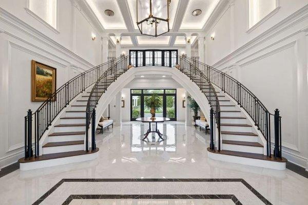 Grand Foyer - Painted pearl coffers and soft whites throughout..