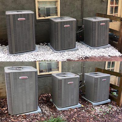 Look triplets three great Lennox air conditions installed in Lilburn Georgia