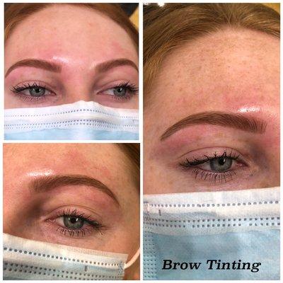 Brow tinting